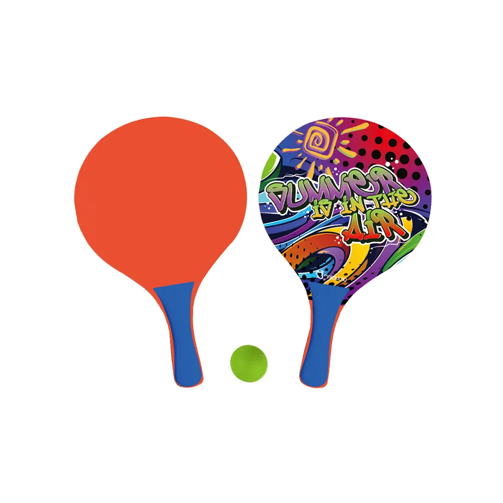 Marbueno Conjunto Palas Madera Grafiti 38x24x0,6 cm Jardin, Piscina y Playa MARBUENO SUMMER 10209