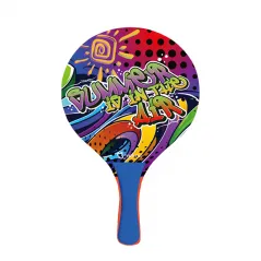 Marbueno Conjunto Palas Madera Grafiti 38x24x0,6 cm Jardin, Piscina y Playa MARBUENO SUMMER 10209