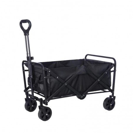 Marbueno Carro Plegable Acero 100 KG Negro Playa y Camping 75X44X76 cm 10480