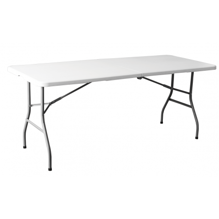 Marbueno Mesa Plegable Resina Acero 6-8 personas 180X74X74 cm Catering 10528