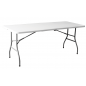 Marbueno Mesa Plegable Resina Acero 6-8 personas 180X74X74 cm Catering 10528