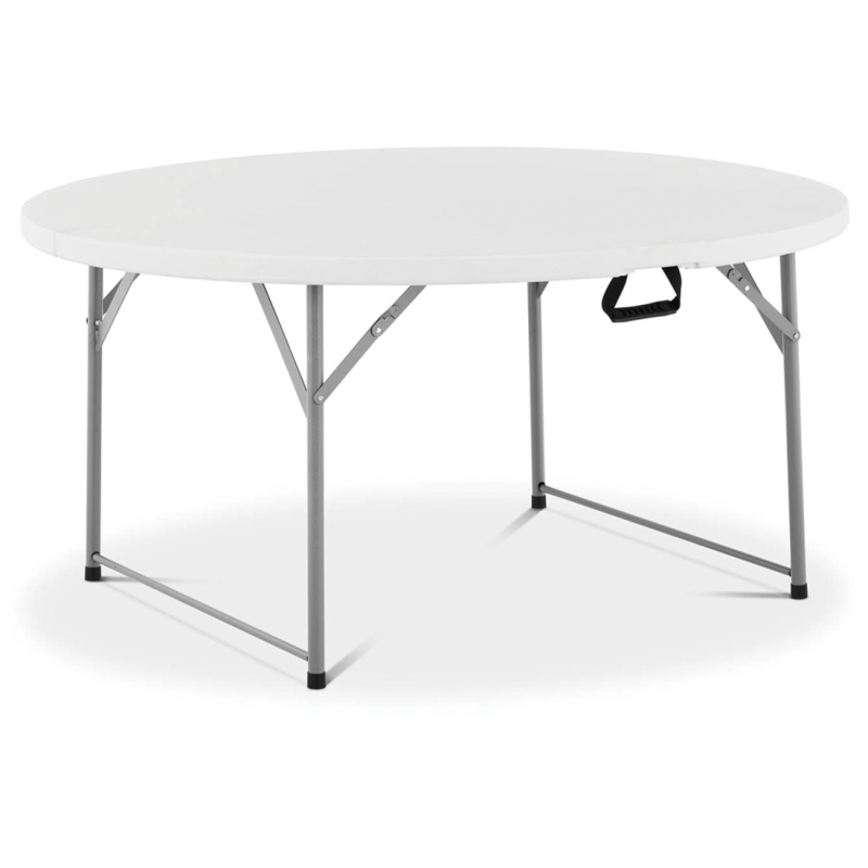 Marbueno Mesa Redonda Plegable Resina Acero 4 personas 122X74 cm Catering 10530