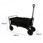 Marbueno Carro Plegable Acero 150 KG Negro Playa y Camping 86X50X59 cm 10476