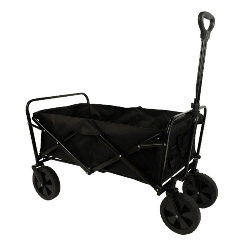 Marbueno Carro Plegable Acero 150 KG Negro Playa y Camping 86X50X59 cm 10476