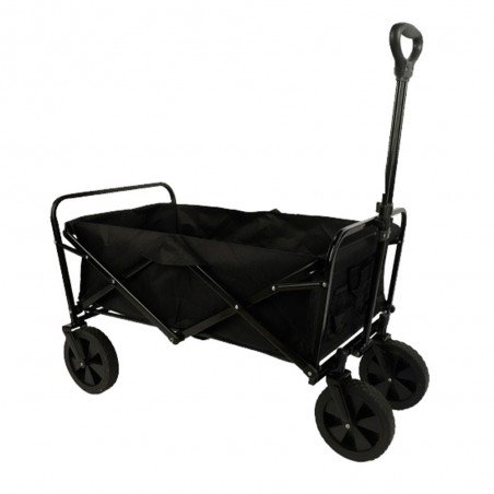 Marbueno Carro Plegable Acero 150 KG Negro Playa y Camping 86X50X59 cm 10476