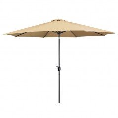 Marbueno Sombrilla Acero 8 Varillas D270 cm Polyester Marron Jardin, Piscina y Terraza 10482