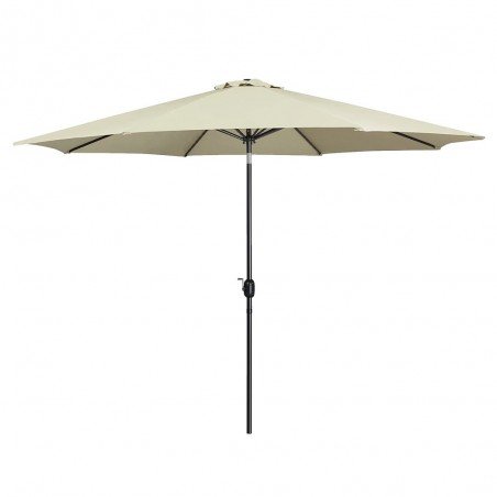 Marbueno Sombrilla Acero 8 Varillas D270 cm Polyester Beige Jardin, Piscina y Terraza 10483