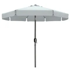 Marbueno Sombrilla Acero 8 Varillas D300 cm Polyester Blanco Jardin, Piscina y Terraza MARBUENO SUMMER 10491