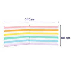 Marbueno Paraviento 3 Palos Acero Multicolor 240X80 Playa, Piscina, Jardín MARBUENO SUMMER 10495