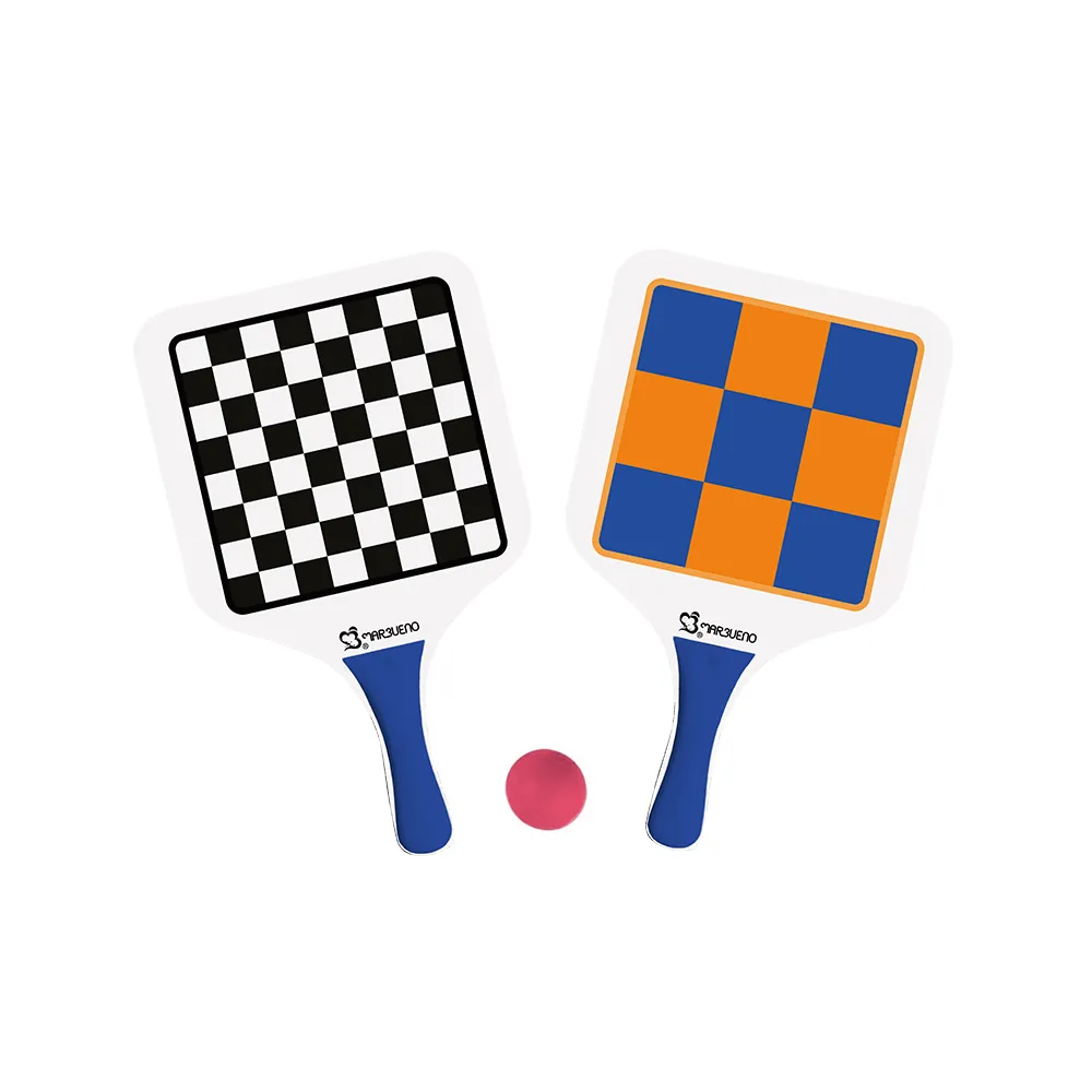 Marbueno Conjunto Palas Madera 3 En Raya/Damas 38x24x0,6 cm Jardin, Piscina y Playa MARBUENO SUMMER 10333