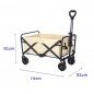 Marbueno Carro Plegable Acero 100 KG Beige Playa y Camping 75X44X76 cm 10481