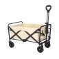 Marbueno Carro Plegable Acero 100 KG Beige Playa y Camping 75X44X76 cm 10481