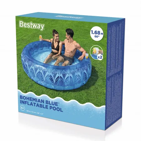 Bestway inflatable pool blue bohemian 168x53 cm