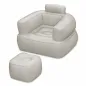 Inflatable Armchair with Footrest Bestway Beige and Green