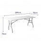 Marbueno Mesa Plegable Resina Acero 6-8 personas 180X74X74 cm Catering 10528
