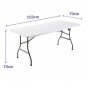 Marbueno Mesa Plegable Resina Acero 4-6 personas 152X70X74 cm Catering 10529