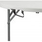 Marbueno Mesa Redonda Plegable Resina Acero 4 personas 122X74 cm Catering 10530