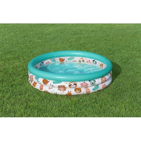 Bestway Piscina Hinchable Infantil 3 Aros Coral 102x25 cm +2 Años Jardin 51008