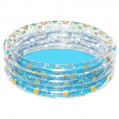 Bestway Piscina Hinchable 3 Aros Transparente Tropical 150x53 cm +6 Años Jardin 51045