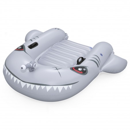 Inflatable shark pool float with water gun 160x115 cm