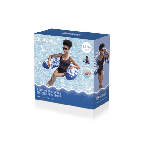 Noodle inflatable chair for beach and pool