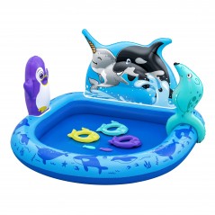 Bestway Piscina Parque de Juegos Hinchable Animales Marinos 134x131x73 cm Bestway 53156