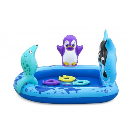 Bestway Piscina Parque de Juegos Hinchable Animales Marinos 134x131x73 cm Bestway 53156