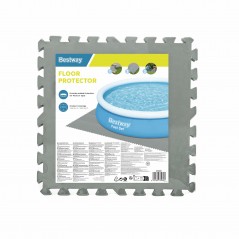 Bestway Suelo para Piscina Foam Gris 9 pzs 50x50 cm Jardin Bestway 58639