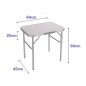 Mesa Plegable Blanca de Aluminio 60X45X25/60 cm MARBUENO SUMMER 10012B