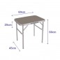 Mesa Plegable Marrón de Aluminio 60X45/60 cm para Camping y Playa MARBUENO SUMMER 10012M