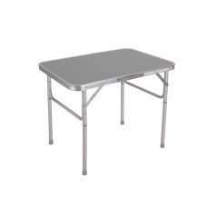 Marbueno Mesa Plegable Gris Aluminio Diametro de Tubo 25 cm Camping y Playa 75X55X25/60 cm MARBUENO SUMMER 10013G