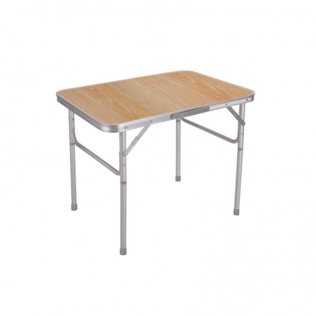 Marbueno Mesa Plegable Efecto Madera Aluminio Diametro de Tubo 25 cm Camping y Playa 75X55X25/60 cm MARBUENO SUMMER 10013M