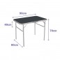 Mesa Plegable de Aluminio Gris 90X60X39/70 cm MARBUENO SUMMER 10014G