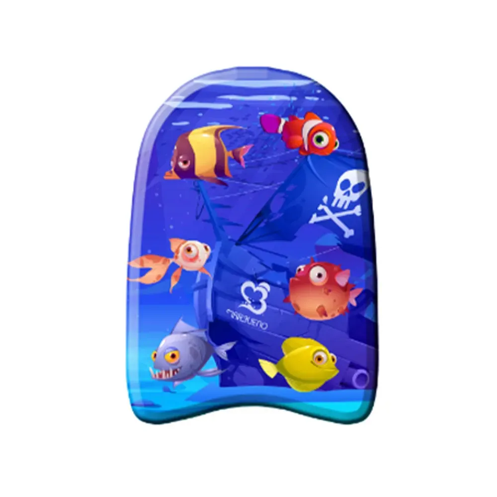 Marbueno Tabla Natación Estampada Infantil Diseño Peces Grandes 45 cm Retráctil Playa y Piscina MARBUENO SUMMER 10069PGRA