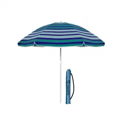 Marbueno Sombrilla Oxford Aluminio Con Funda Rayas Azules 200 cm Jardin, Piscina y Playa MARBUENO SUMMER 10110RY2