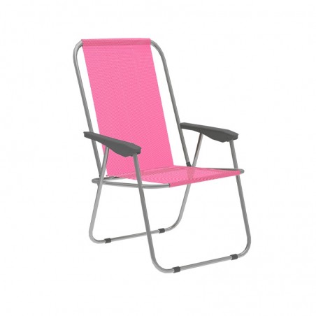 Marbueno Silla Plegable Color Rosa Acero Playa y Piscina MARBUENO SUMMER 10355R