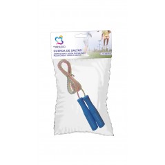 Marbueno Cuerda de Saltar Mango Plastico Color Azul 4mmx2,5m Jardin y Playa MARBUENO SUMMER 10383A