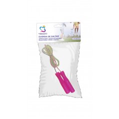 Marbueno Cuerda de Saltar Mango Plastico Color Rosa 4mmx2,5m Jardin y Playa MARBUENO SUMMER 10383R