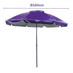 Marbueno Sombrilla Acero 6 Varillas D140 cm Nylon Color Morado Jardin, Piscina y Playa MARBUENO SUMMER 10470MO