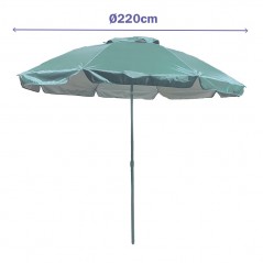 Marbueno Sombrilla Acero 6 Varillas D140 cm Nylon Color Azul Turquesa Jardin, Piscina y Playa MARBUENO SUMMER 10470VT
