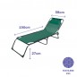 Marbueno Folding Lounger with Cushion for Garden and Pool