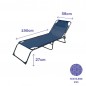 Marbueno Tumbona Plegable Acero Cojin Jardin y Piscina 190X58X27 Azul