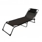 Foldable Steel Lounger with Cushion for Garden and Pool