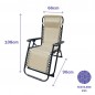 Marbueno Folding Zero Gravity Lounger with Cushion