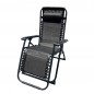 Marbueno Tumbona Plegable Acero Cojin Jardin y Piscina 90X66X108 Gravedad Cero Negra