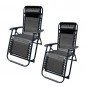 Marbueno Pack de 2 Tumbona Plegable Acero Jardin y Piscina 90X66X108 Gravedad Cero Negra Marbueno Pack de 2 Tumbona Plegable Acero Jardin y Piscina 90X66X108 Gravedad Cero Negra