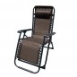 Marbueno Tumbona Plegable Acero Cojin Jardin y Piscina 90X66X108 Gravedad Cero Marron