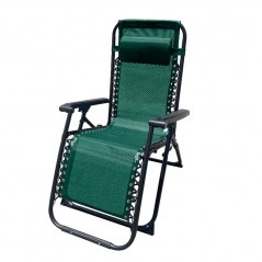 Marbueno Tumbona Plegable Acero Cojin Jardin y Piscina 90X66X108 Gravedad Cero Verde MARBUENO SUMMER 10008