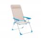 Marbueno Folding Chair 5 Positions Aluminum Beige/Blue