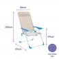 Marbueno Folding Chair 5 Positions Aluminum Beige/Blue
